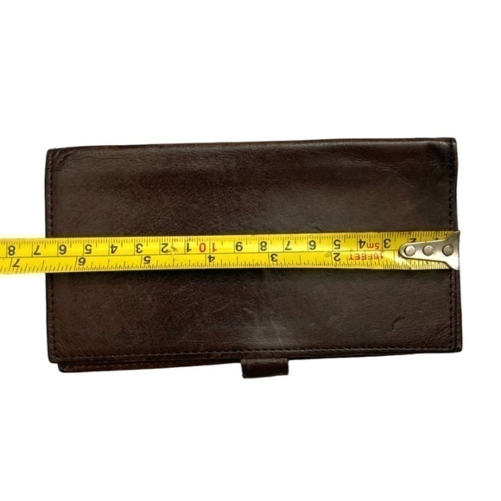 Coach vintage brown leather checkbook slipcover - Picture 2 of 11